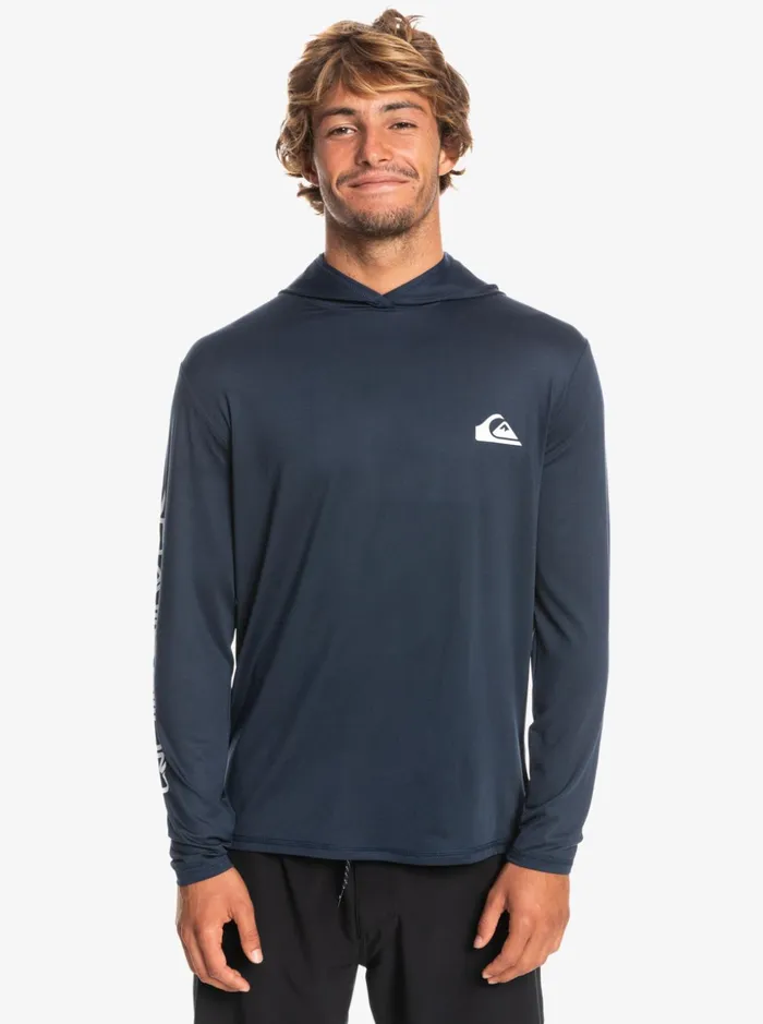 Men Quiksilver Rashguards Omni Session UPF 50 Long Sleeve Surf Tee Midnight Navy Men Quiksilver Rashguards Omni Session UPF 50 Long Sleeve Surf Tee Midnight Navy