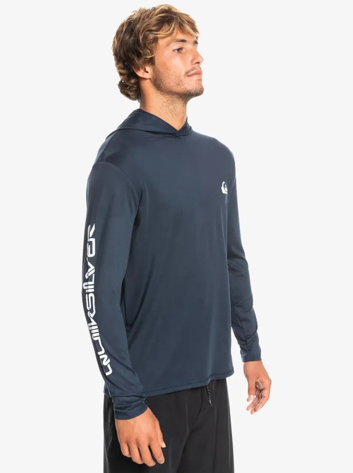 Men Quiksilver Rashguards Omni Session UPF 50 Long Sleeve Surf Tee Midnight Navy Men Quiksilver Rashguards Omni Session UPF 50 Long Sleeve Surf Tee Midnight Navy
