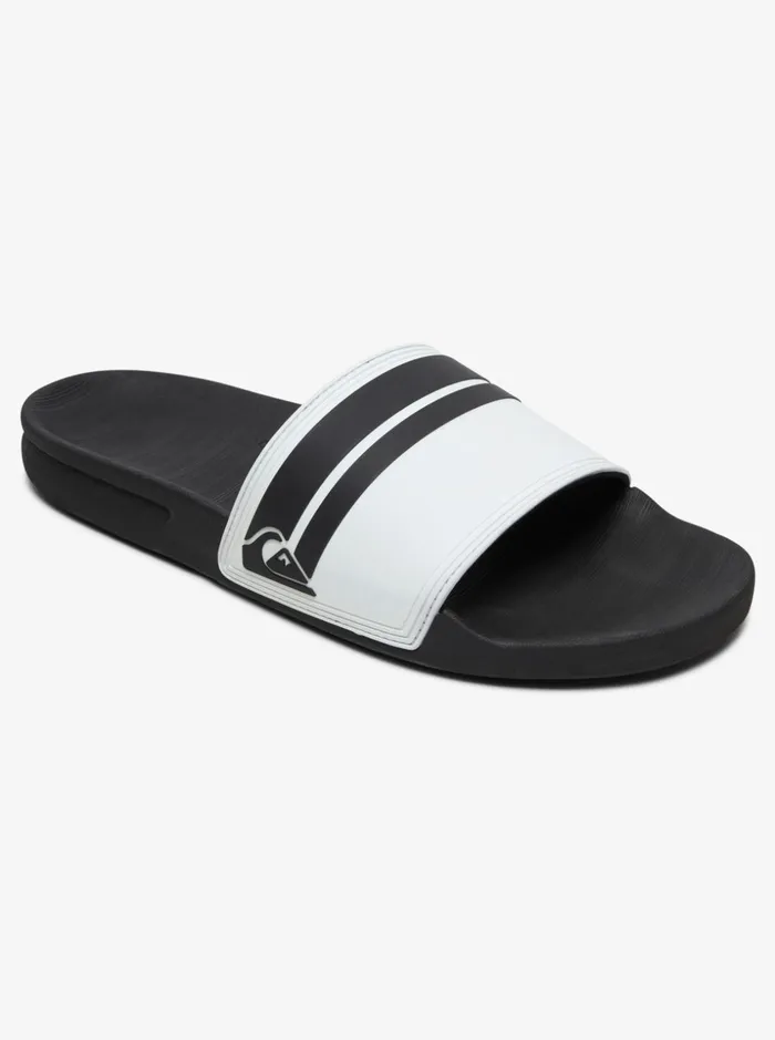 Men Quiksilver Sandals Rivi Slide Slider Sandals Whiteblackwhite
