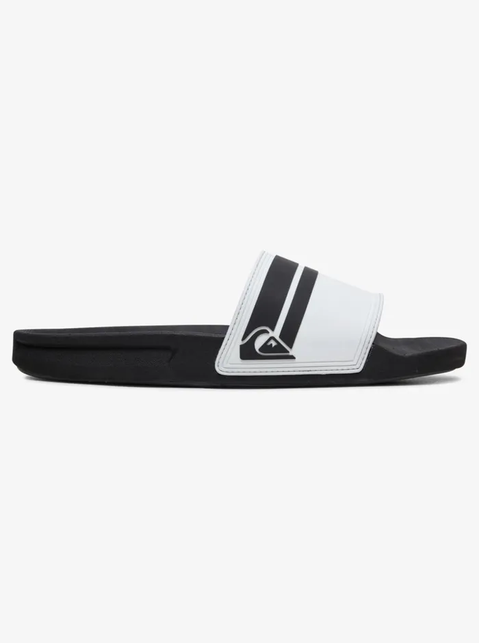 Men Quiksilver Sandals Rivi Slide Slider Sandals Whiteblackwhite