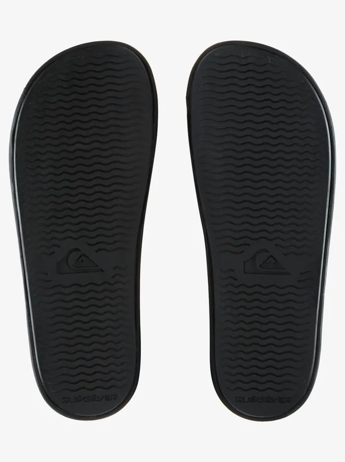Men Quiksilver Sandals Rivi Wordmark Slide Slider Sandals Black 3
