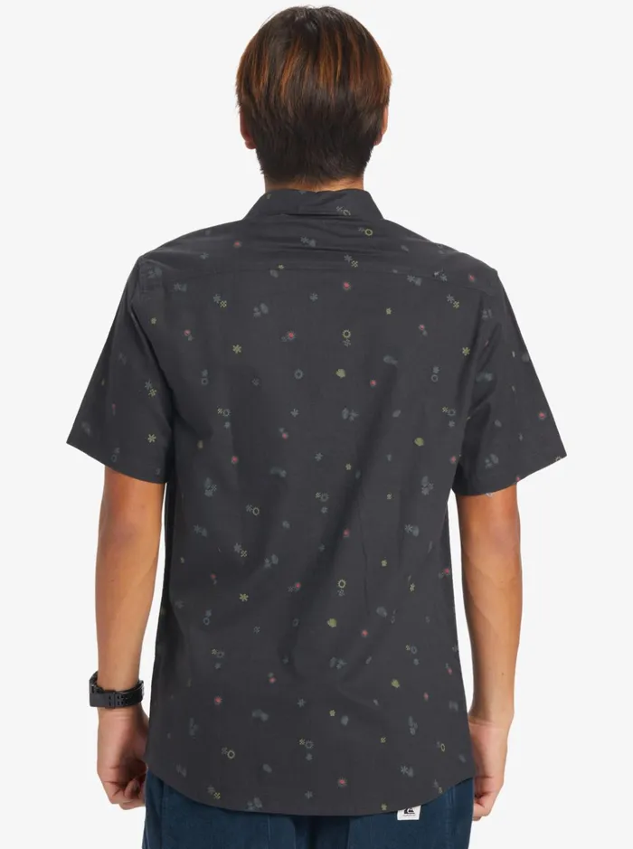 Men Quiksilver Shirts and Polos Peaceful Rave Short Sleeve Shirt Tarmac Peaceful Rave Ss Men Quiksilver Shirts and Polos Peaceful Rave Short Sleeve Shirt Tarmac Peaceful Rave Ss