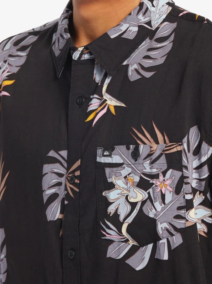 Men Quiksilver Shirts and Polos The Floral Short Sleeve Shirt Black Floral Ss Men Quiksilver Shirts and Polos The Floral Short Sleeve Shirt Black Floral Ss