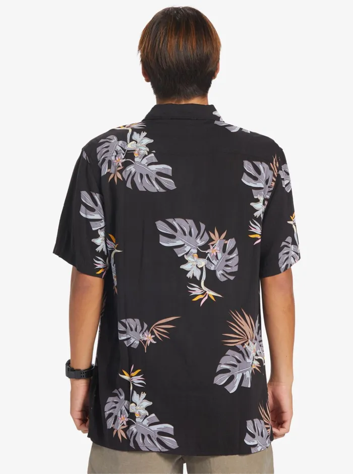 Men Quiksilver Shirts and Polos The Floral Short Sleeve Shirt Black Floral Ss Men Quiksilver Shirts and Polos The Floral Short Sleeve Shirt Black Floral Ss