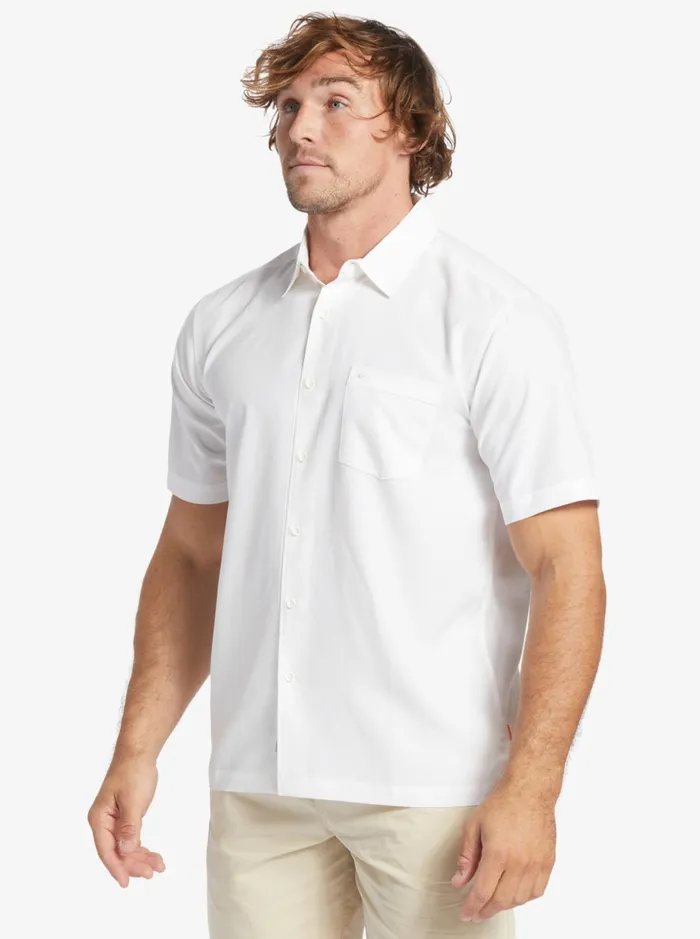 Men Quiksilver Shirts and Polos Waterman Centinela Premium AntiWrinkle Shirt White Centinella Men Quiksilver Shirts and Polos Waterman Centinela Premium AntiWrinkle Shirt White Centinella