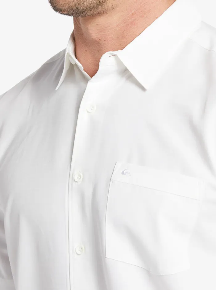 Men Quiksilver Shirts and Polos Waterman Centinela Premium AntiWrinkle Shirt White Centinella Men Quiksilver Shirts and Polos Waterman Centinela Premium AntiWrinkle Shirt White Centinella