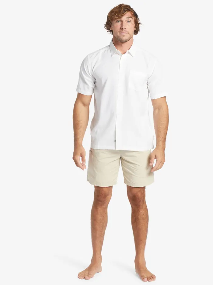Men Quiksilver Shirts and Polos Waterman Centinela Premium AntiWrinkle Shirt White Centinella Men Quiksilver Shirts and Polos Waterman Centinela Premium AntiWrinkle Shirt White Centinella