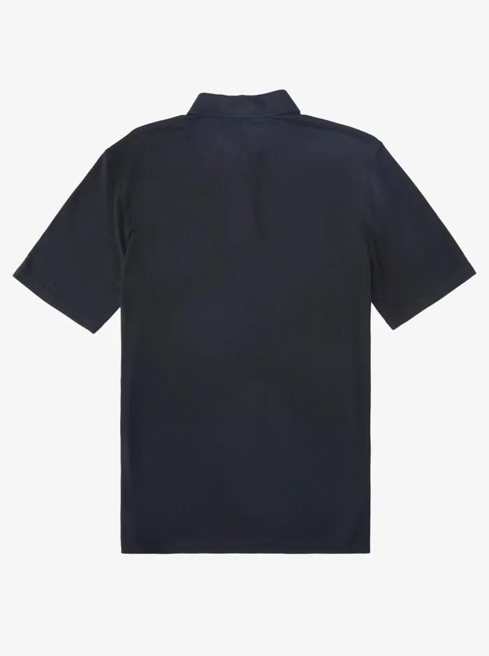 Men Quiksilver Shirts and Polos Waterman Waterpolo Short Sleeve Polo Shirt Black Men Quiksilver Shirts and Polos Waterman Waterpolo Short Sleeve Polo Shirt Black