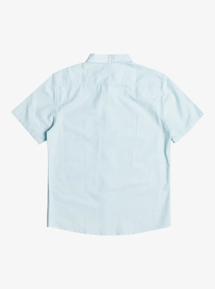 Men Quiksilver Shirts and Polos Winfall Short Sleeve Shirt Airy Blue Men Quiksilver Shirts and Polos Winfall Short Sleeve Shirt Airy Blue