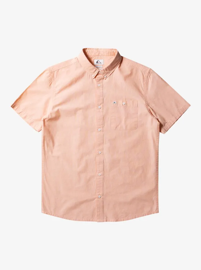 Men Quiksilver Shirts and Polos Winfall Short Sleeve Shirt Copper Tan