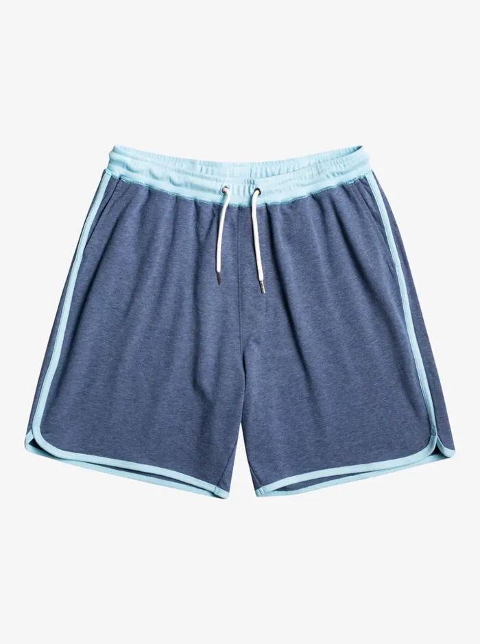 Men Quiksilver Shorts and Amphibians Scallop Terry Sweat Shorts Midnight Navy Heather