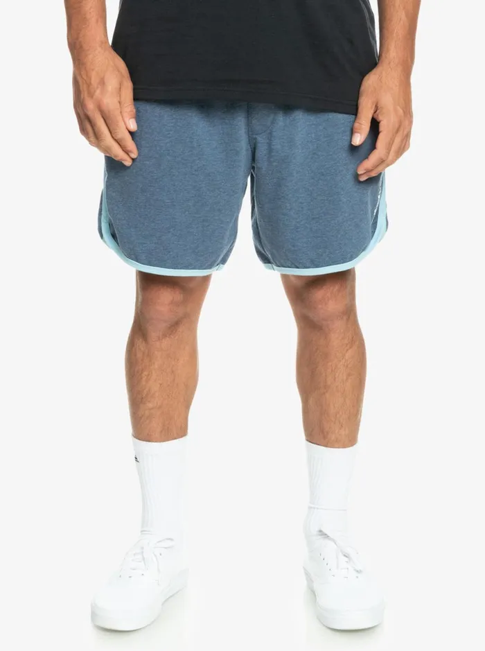 Men Quiksilver Shorts and Amphibians Scallop Terry Sweat Shorts Midnight Navy Heather Men Quiksilver Shorts and Amphibians Scallop Terry Sweat Shorts Midnight Navy Heather