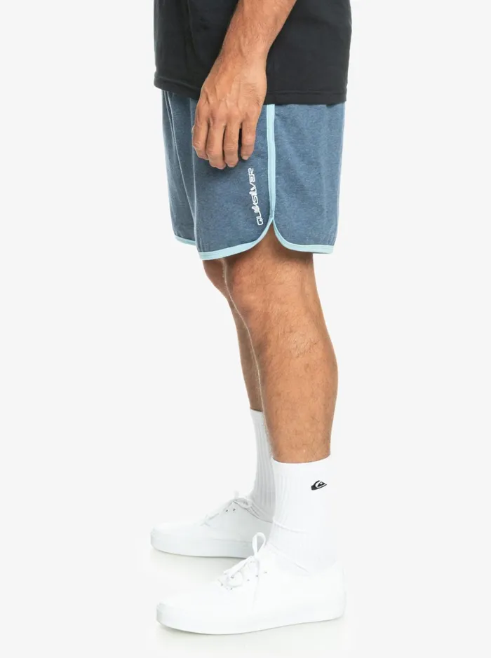 Men Quiksilver Shorts and Amphibians Scallop Terry Sweat Shorts Midnight Navy Heather Men Quiksilver Shorts and Amphibians Scallop Terry Sweat Shorts Midnight Navy Heather