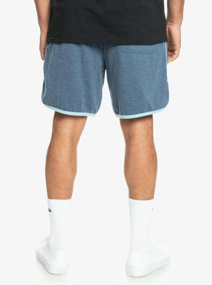Men Quiksilver Shorts and Amphibians Scallop Terry Sweat Shorts Midnight Navy Heather Men Quiksilver Shorts and Amphibians Scallop Terry Sweat Shorts Midnight Navy Heather