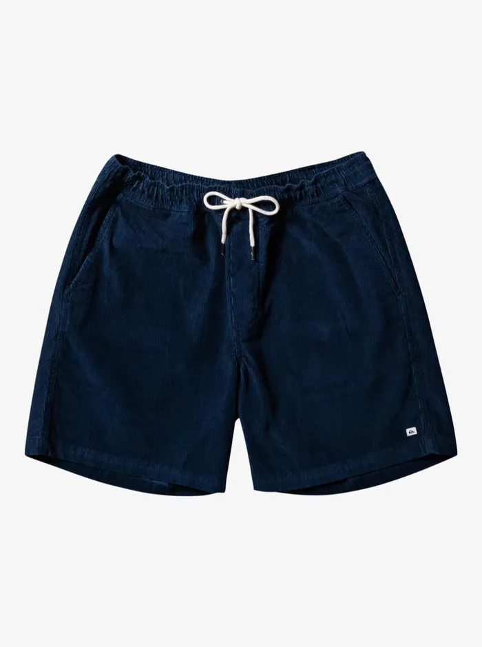 Men Quiksilver Shorts and Amphibians Taxer Cord Shorts Midnight Navy