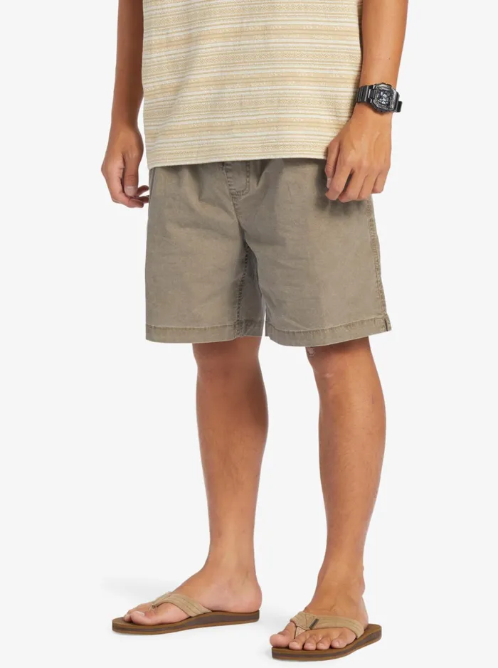 Men Quiksilver Shorts and Amphibians Taxer Elastic Waist Shorts Chocolate Chip Men Quiksilver Shorts and Amphibians Taxer Elastic Waist Shorts Chocolate Chip