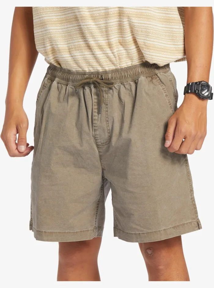 Men Quiksilver Shorts and Amphibians Taxer Elastic Waist Shorts Chocolate Chip Men Quiksilver Shorts and Amphibians Taxer Elastic Waist Shorts Chocolate Chip