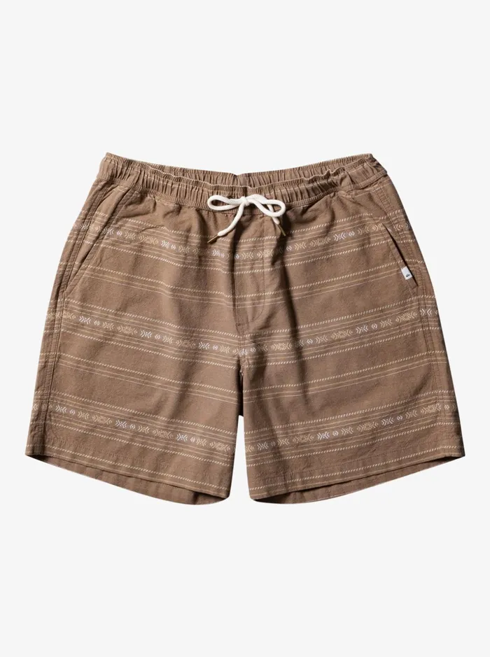 Men Quiksilver Shorts and Amphibians Taxer Jacquard Shorts Olive Gray Mini Jacquard