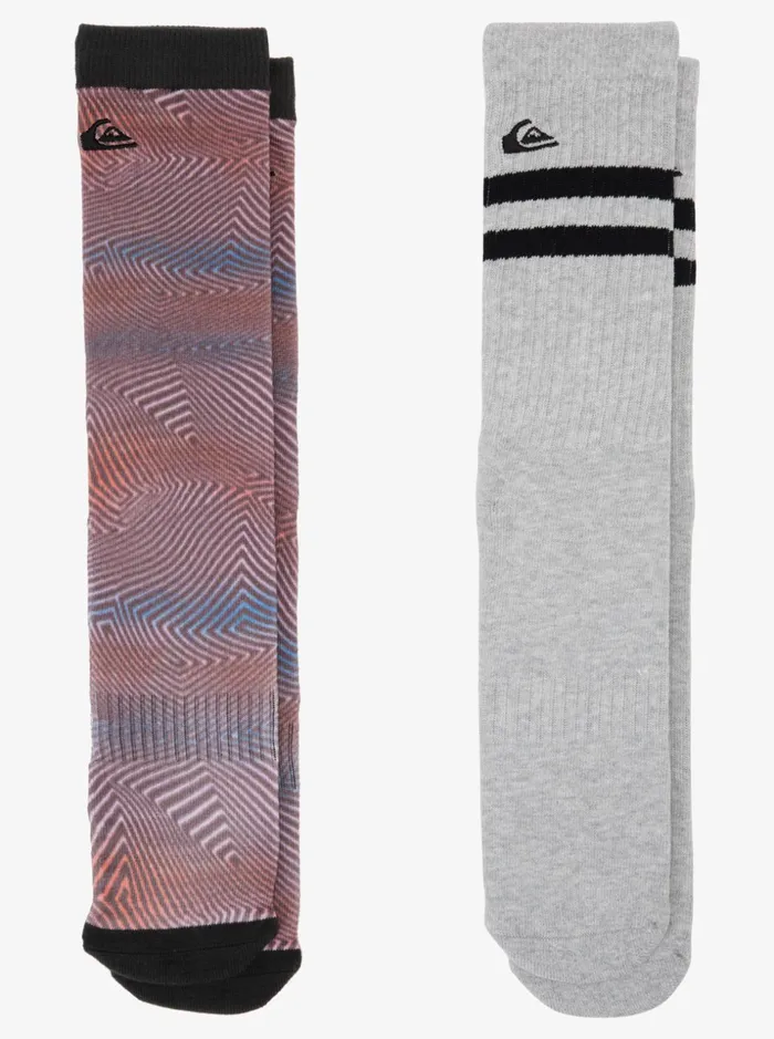 Men Quiksilver Socks and Underwear Warp Tech 2 Pack Crew Socks Snorkle Blue Warp Tech Men Quiksilver Socks and Underwear Warp Tech 2 Pack Crew Socks Snorkle Blue Warp Tech
