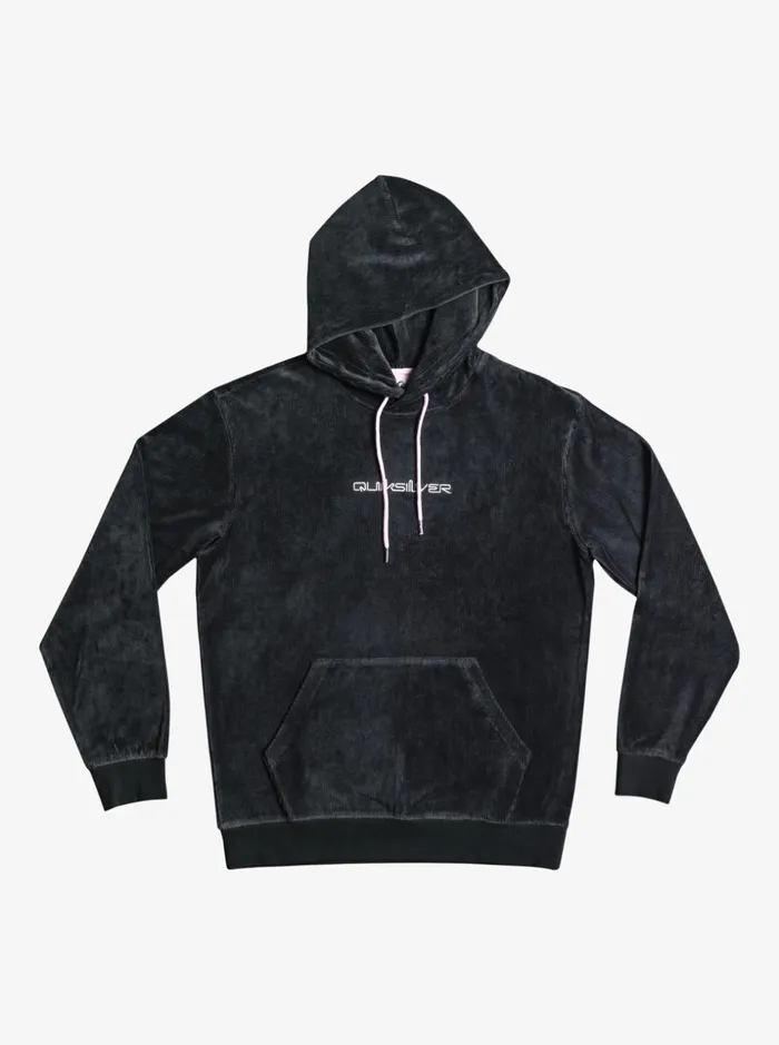 Men Quiksilver Sweatshirts and Hoodies Knitted Cord Corduroy Hoodie Tarmac