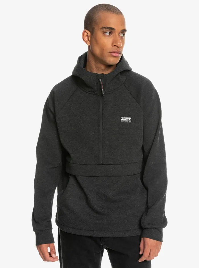 Men Quiksilver Sweatshirts and Hoodies Step Off HalfZip Hoodie Phantom Heather Men Quiksilver Sweatshirts and Hoodies Step Off HalfZip Hoodie Phantom Heather