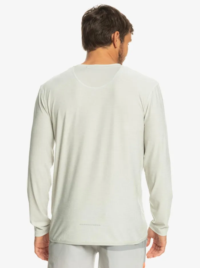 Men Quiksilver Tees Coast Runner Long Sleeve TShirt Gray Violet Heather