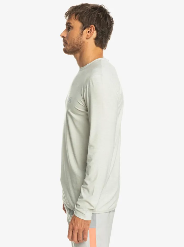 Men Quiksilver Tees Coast Runner Long Sleeve TShirt Gray Violet Heather