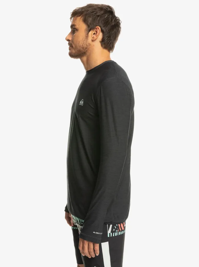Men Quiksilver Tees Coast Runner Long Sleeve TShirt Phantom Heather Men Quiksilver Tees Coast Runner Long Sleeve TShirt Phantom Heather