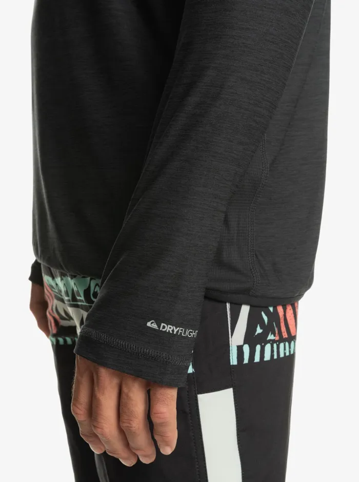 Men Quiksilver Tees Coast Runner Long Sleeve TShirt Phantom Heather Men Quiksilver Tees Coast Runner Long Sleeve TShirt Phantom Heather