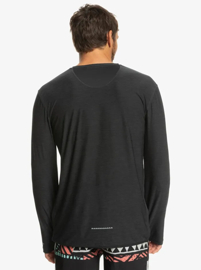 Men Quiksilver Tees Coast Runner Long Sleeve TShirt Phantom Heather Men Quiksilver Tees Coast Runner Long Sleeve TShirt Phantom Heather