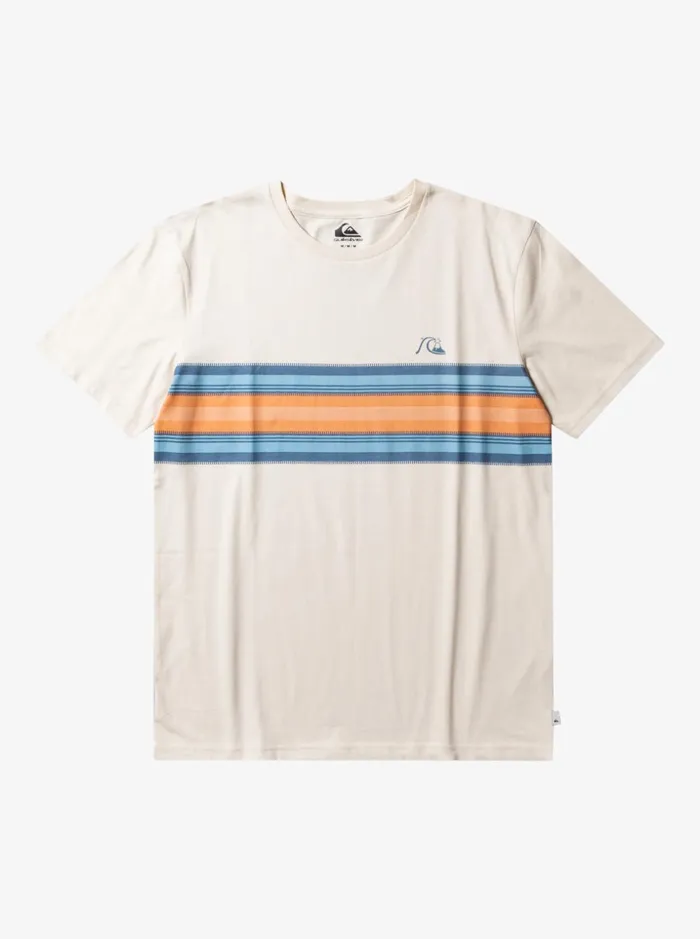 Men Quiksilver Tees Everyday Stripe TShirt Birch