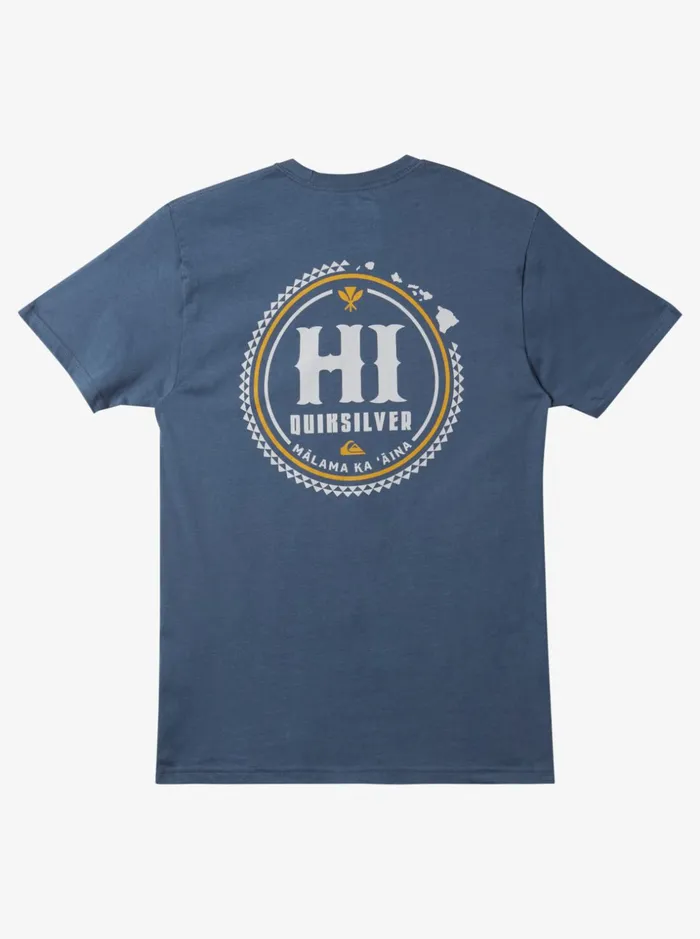 Men Quiksilver Tees Hawaii Survivor TShirt Bering Sea Men Quiksilver Tees Hawaii Survivor TShirt Bering Sea