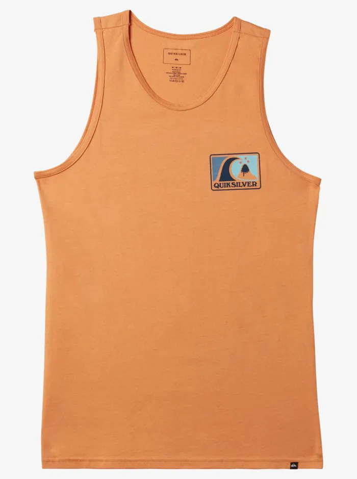 Men Quiksilver Tees Mellow Bubble Tank Copper Tan
