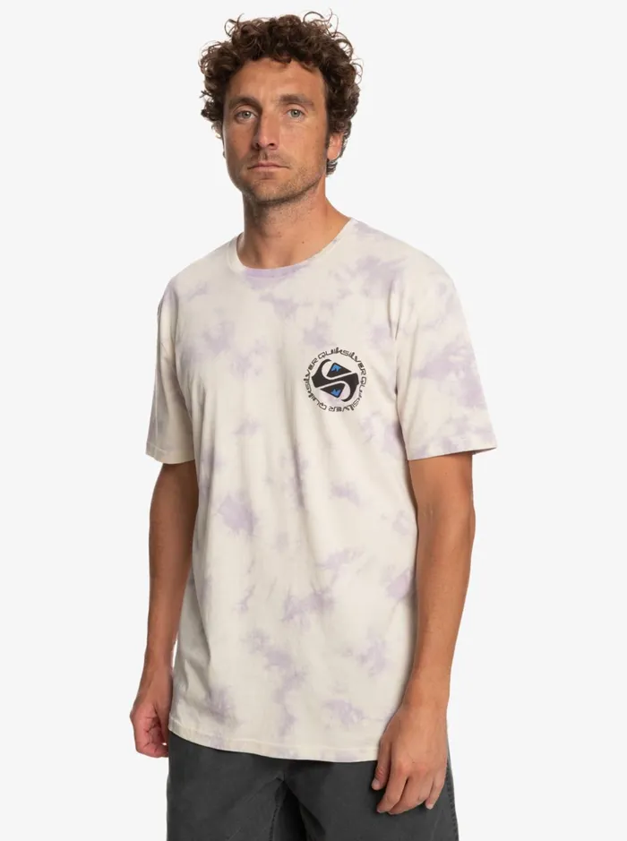 Men Quiksilver Tees Omni Circle TShirt Birch