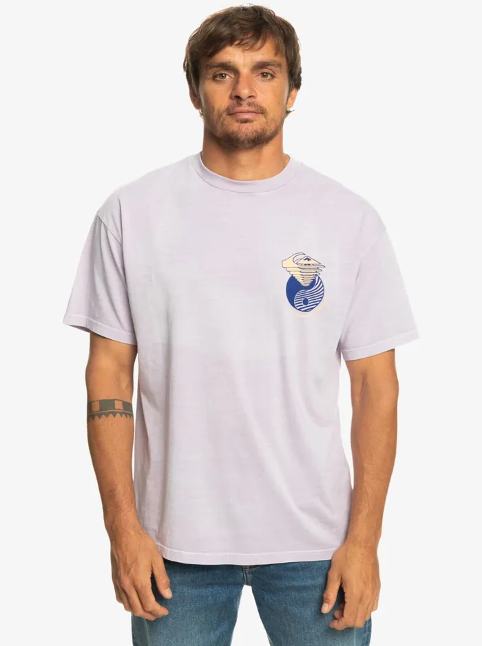 Men Quiksilver Tees Out There TShirt Pastel Lilac Men Quiksilver Tees Out There TShirt Pastel Lilac