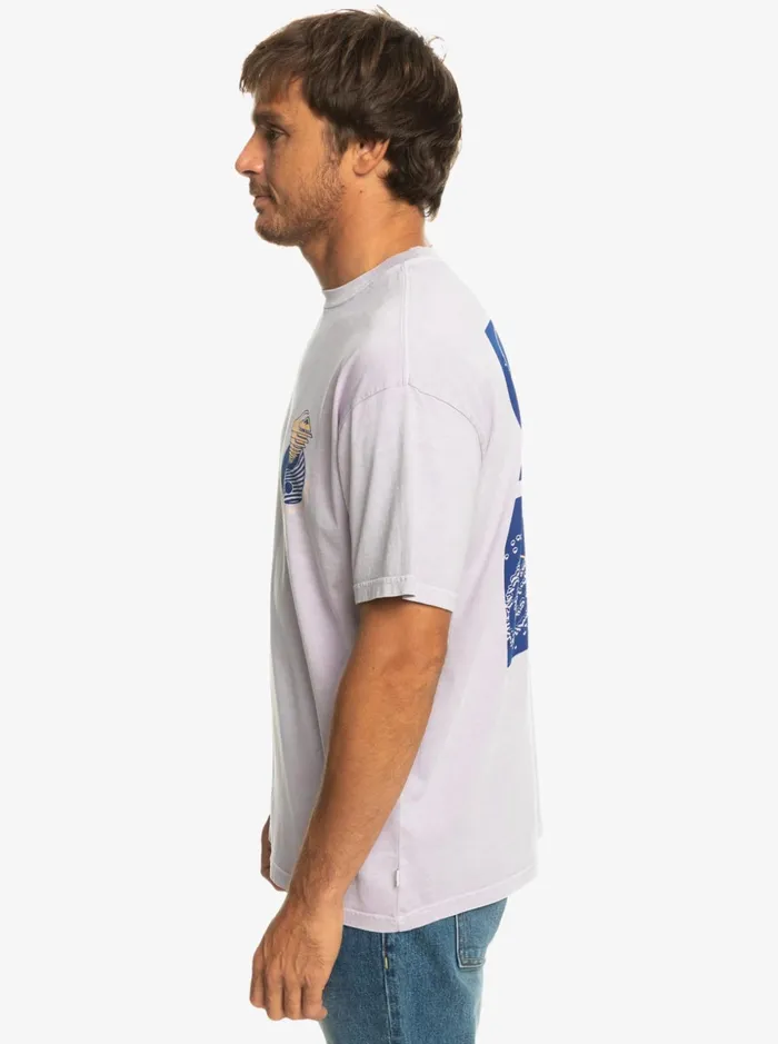 Men Quiksilver Tees Out There TShirt Pastel Lilac Men Quiksilver Tees Out There TShirt Pastel Lilac