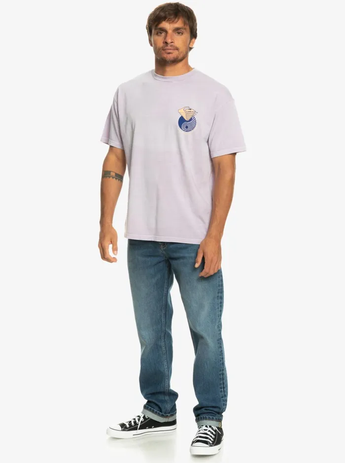 Men Quiksilver Tees Out There TShirt Pastel Lilac Men Quiksilver Tees Out There TShirt Pastel Lilac