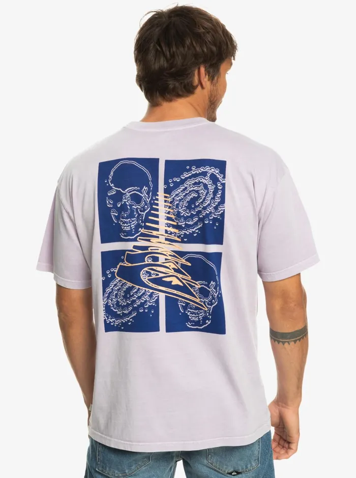 Men Quiksilver Tees Out There TShirt Pastel Lilac Men Quiksilver Tees Out There TShirt Pastel Lilac