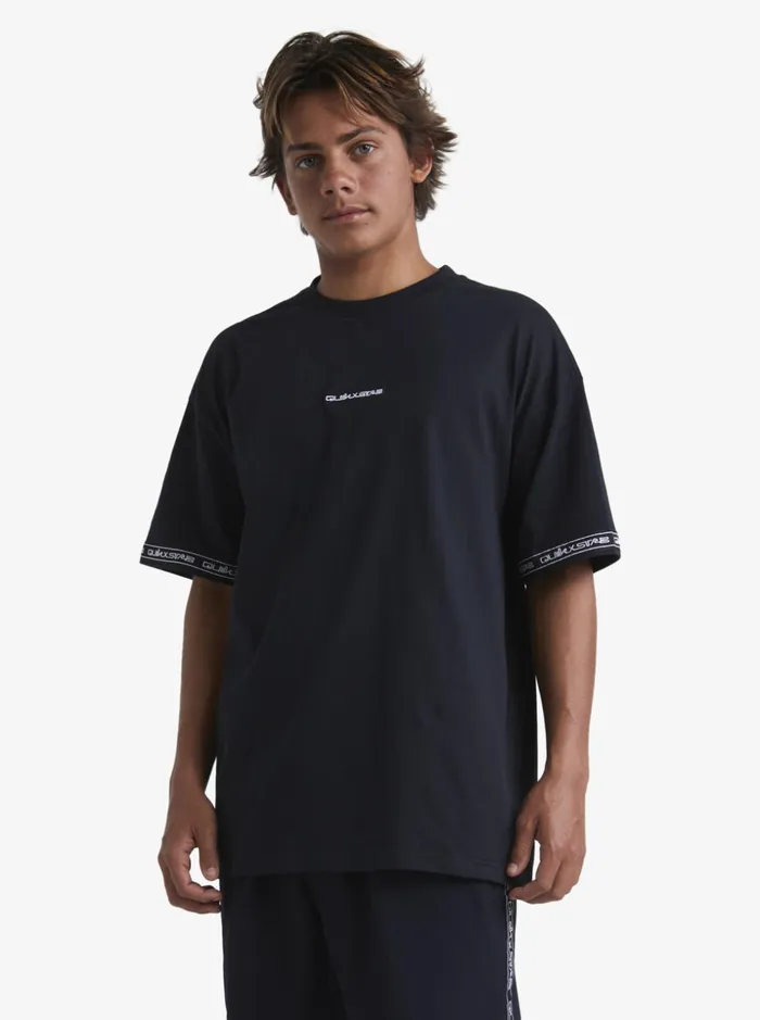 Men Quiksilver Tees Quik X Stab 90s TShirt Black Men Quiksilver Tees Quik X Stab 90s TShirt Black