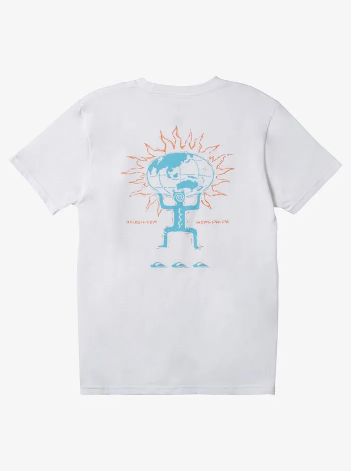 Men Quiksilver Tees Quikm TShirt White Men Quiksilver Tees Quikm TShirt White
