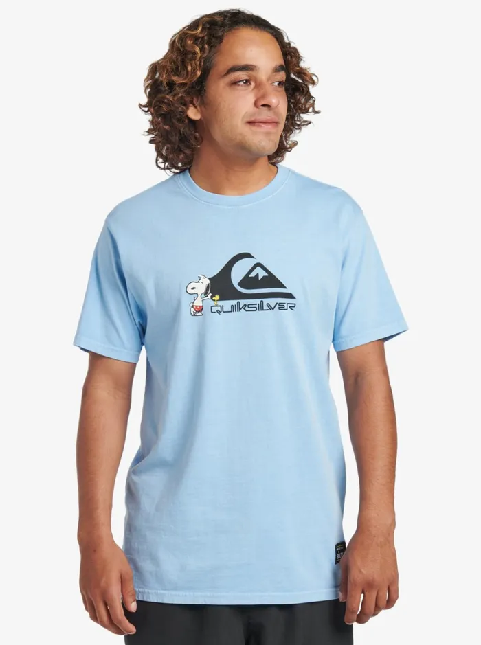 Men Quiksilver Tees Quiksilver X Peanuts Local Legends TShirt Airy Blue