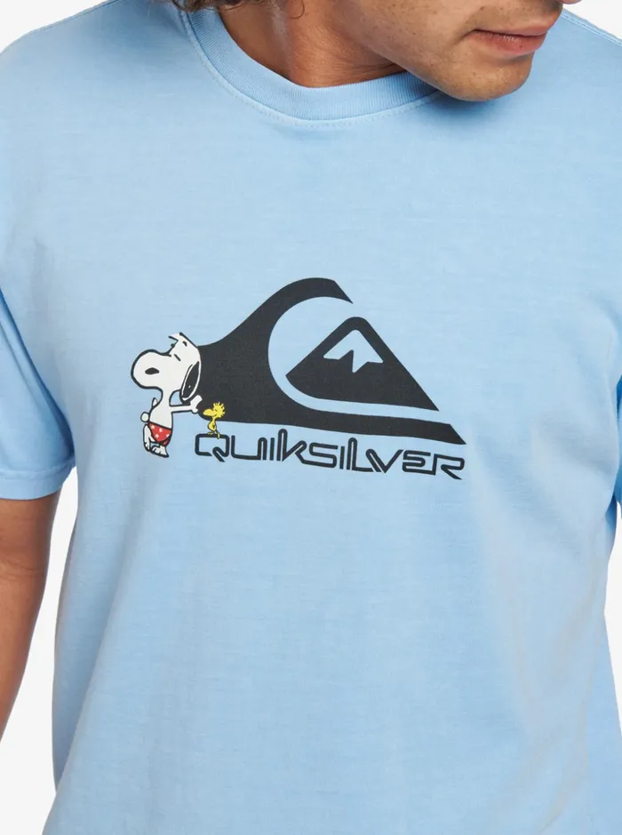 Men Quiksilver Tees Quiksilver X Peanuts Local Legends TShirt Airy Blue