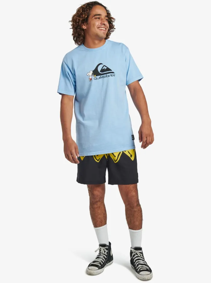 Men Quiksilver Tees Quiksilver X Peanuts Local Legends TShirt Airy Blue