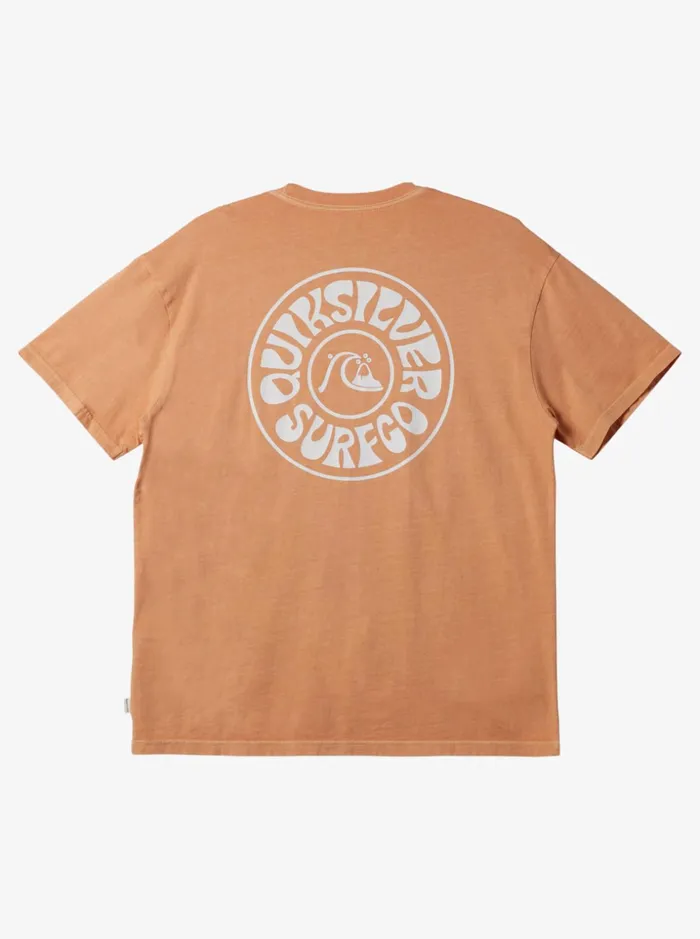 Men Quiksilver Tees Stranger Days TShirt Copper Tan Men Quiksilver Tees Stranger Days TShirt Copper Tan