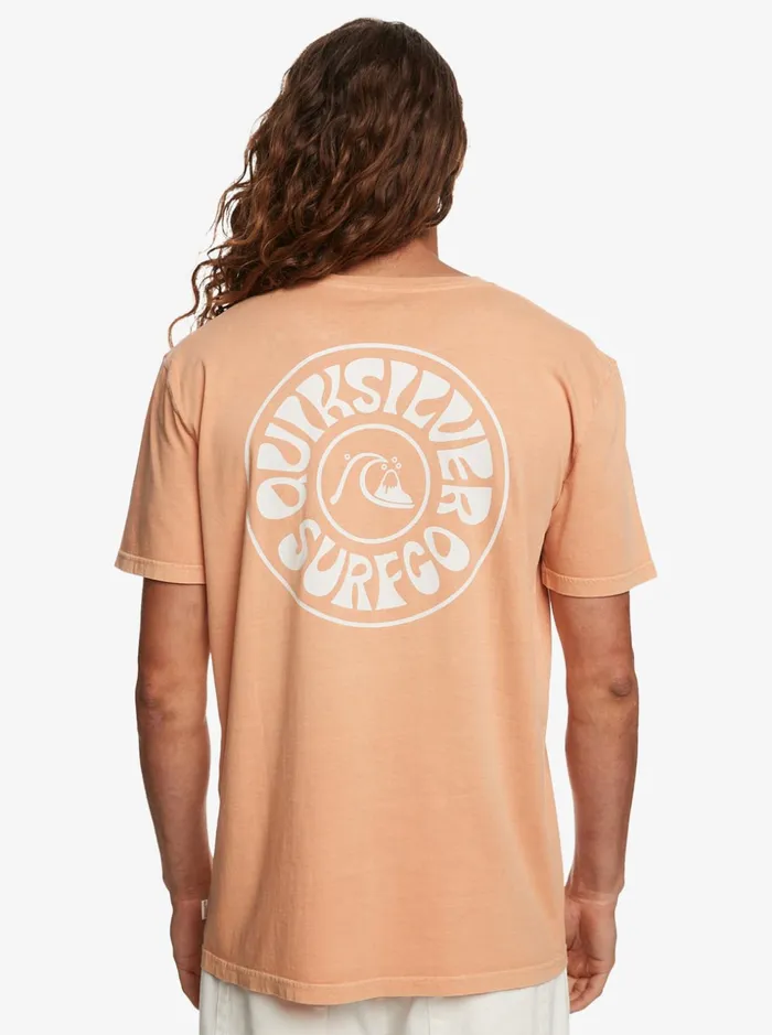 Men Quiksilver Tees Stranger Days TShirt Copper Tan Men Quiksilver Tees Stranger Days TShirt Copper Tan