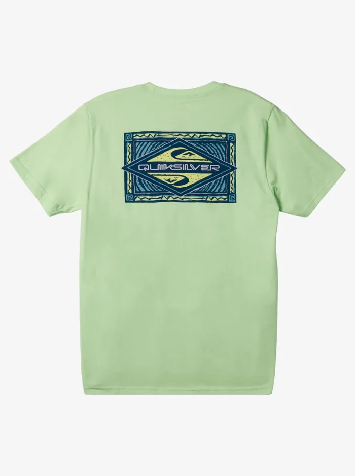 Men Quiksilver Tees Vibing TShirt Paradise Green Men Quiksilver Tees Vibing TShirt Paradise Green
