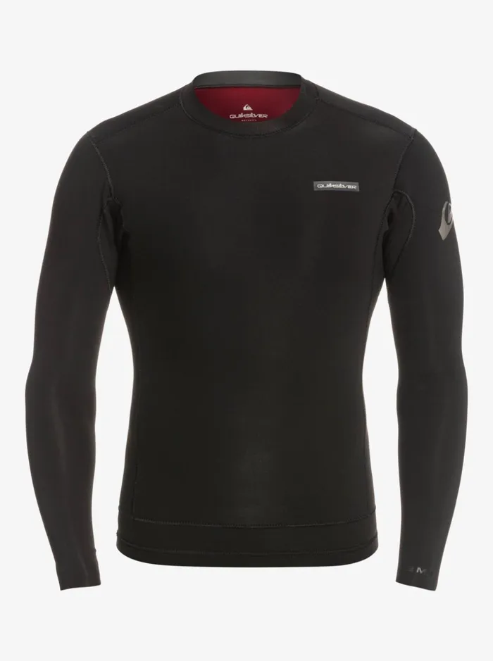 Men Quiksilver Wetsuits 2mm Everyday Sessions Long Sleeve Wetsuit Jacket Black