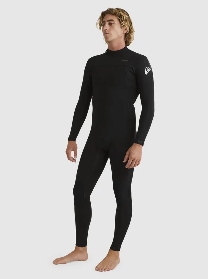 Men Quiksilver Wetsuits 32 Everyday Sessions Back Zip Wetsuit Black