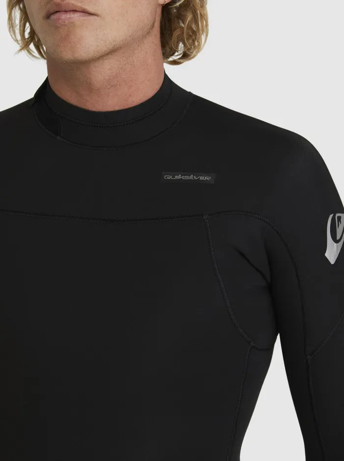 Men Quiksilver Wetsuits 32 Everyday Sessions Back Zip Wetsuit Black