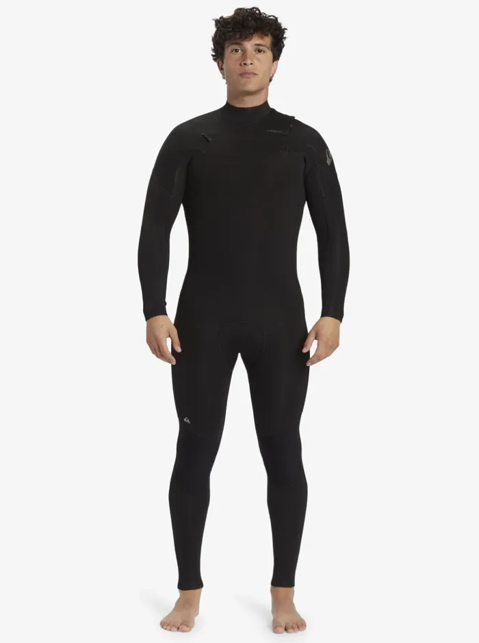 Men Quiksilver Wetsuits 543 Everyday Sessions ChestZip Wetsuit Black